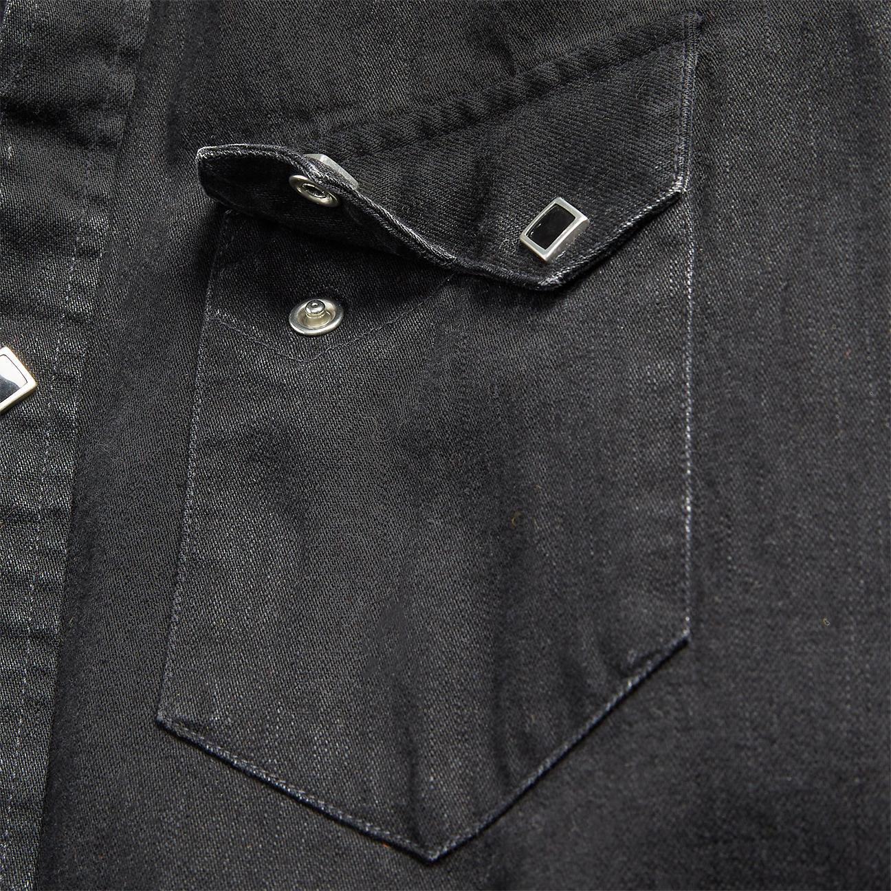 Camicia uomo western in denim Slim Fit Black 782911285001 BLACK RRL