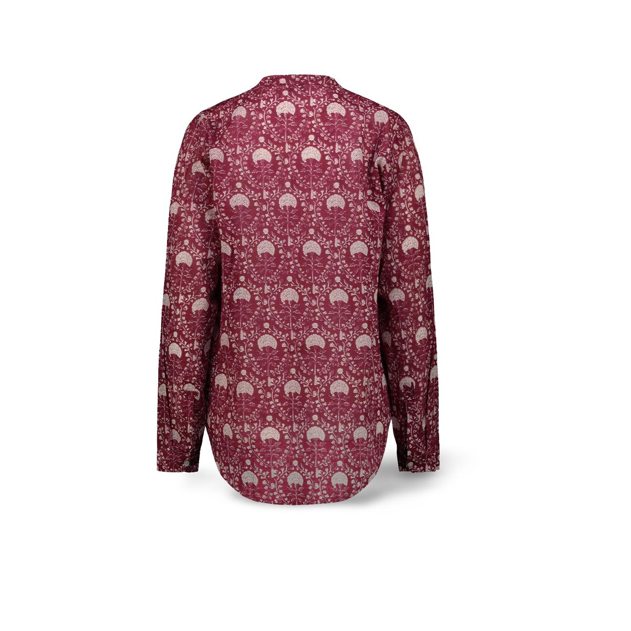 Camicia donna stampafloreale Rubino LEA 2406 MILK