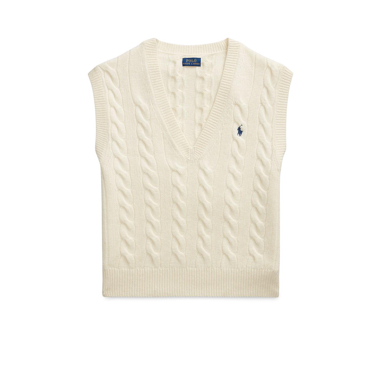 Gile donna in lana e cashmere a trecce Bianco 211949994002 AUTHENTIC CREAM POLO RALPH LAUREN
