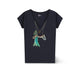 LEON & HARPER T-Shirt donnaTonton Feathers in cotone Carbone