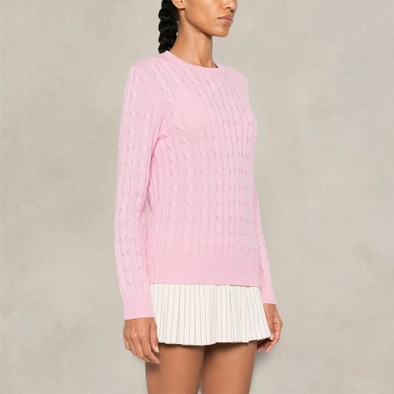 MC2 SAINT BARTH Maglione da donna a trecce Rosa
