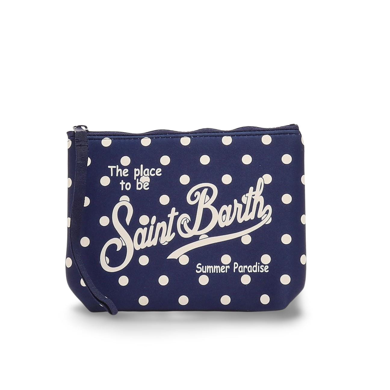 MC2 SAINT BARTH Pochette Aline Scuba Pois Blue