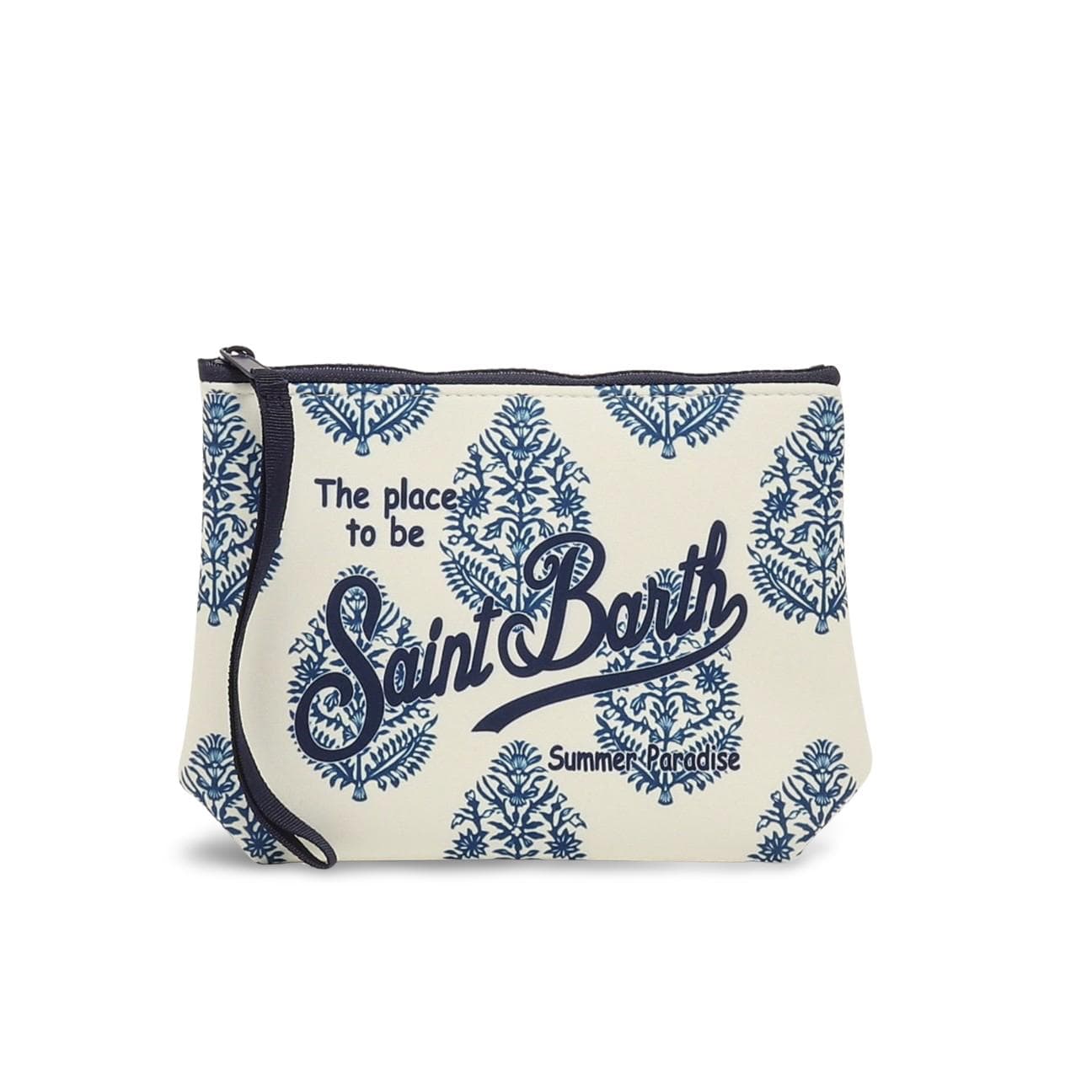 MC2 SAINT BARTH Pochette scuba Aline Paisley Blue