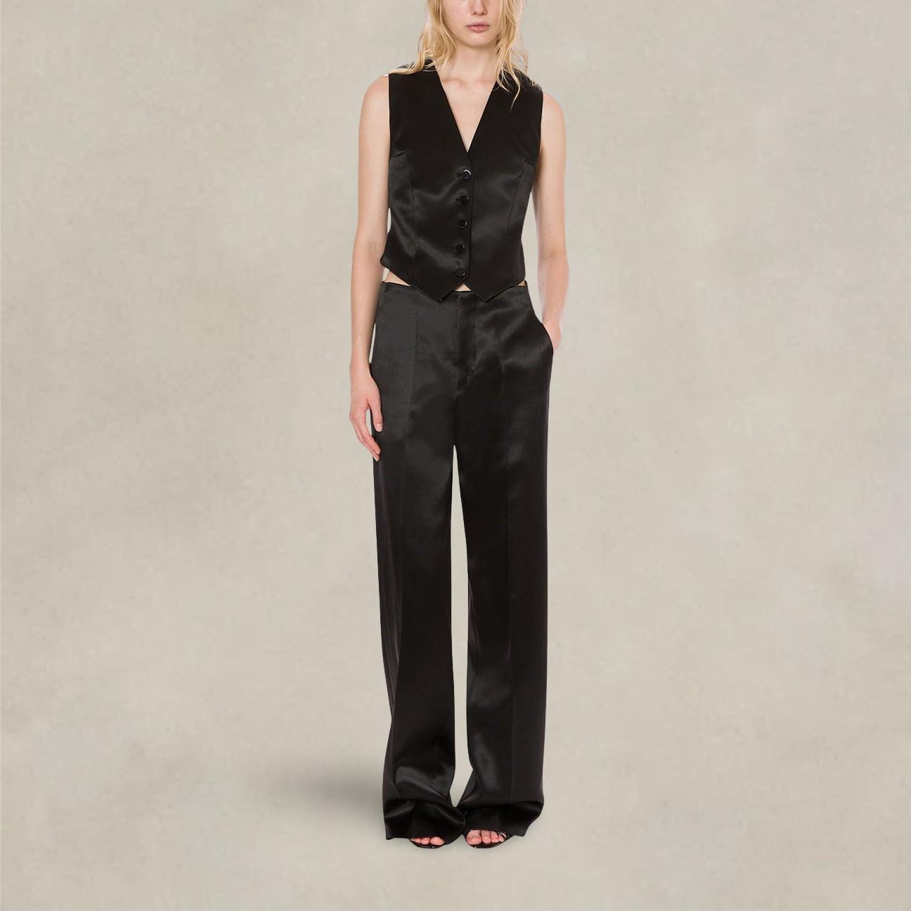 PHILOSOPHY Pantaloni donna in duchesse Nero