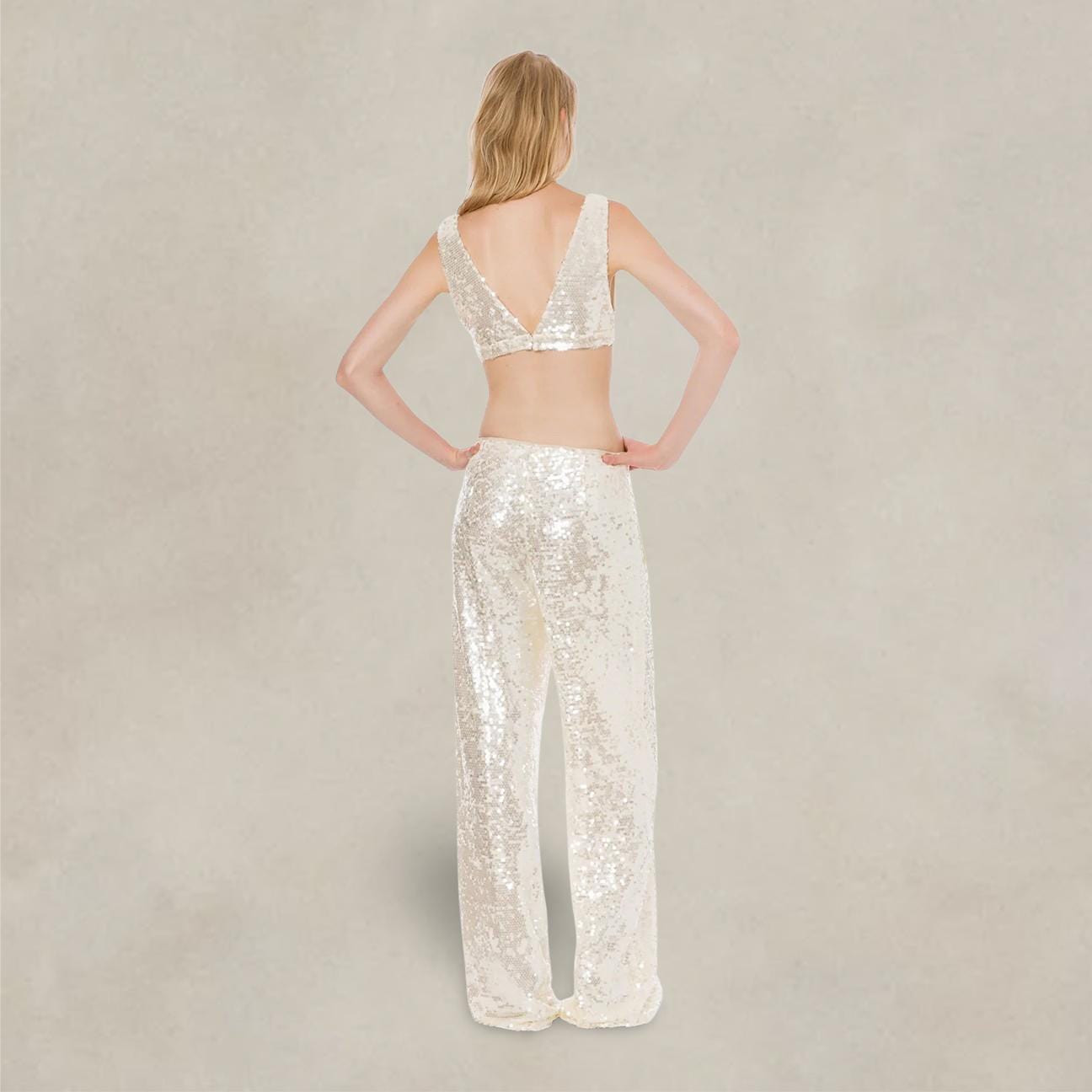 PHILOSOPHY Top in paillettes Avorio