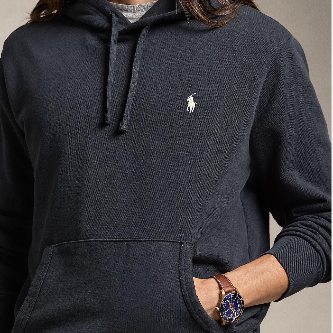 POLO RALPH LAUREN Felpa uomo con cappuccio Nero