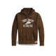 POLO RALPH LAUREN Felpa uomo in cotone con grafica Marrone