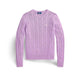 POLO RALPH LAUREN Maglia donna a trecce in cotone Mauve