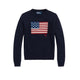 POLO RALPH LAUREN Maglia donna in cotone girocollo Flag Blue