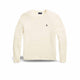 POLO RALPH LAUREN Maglia uomo con trecce in lana e cashmere Panna