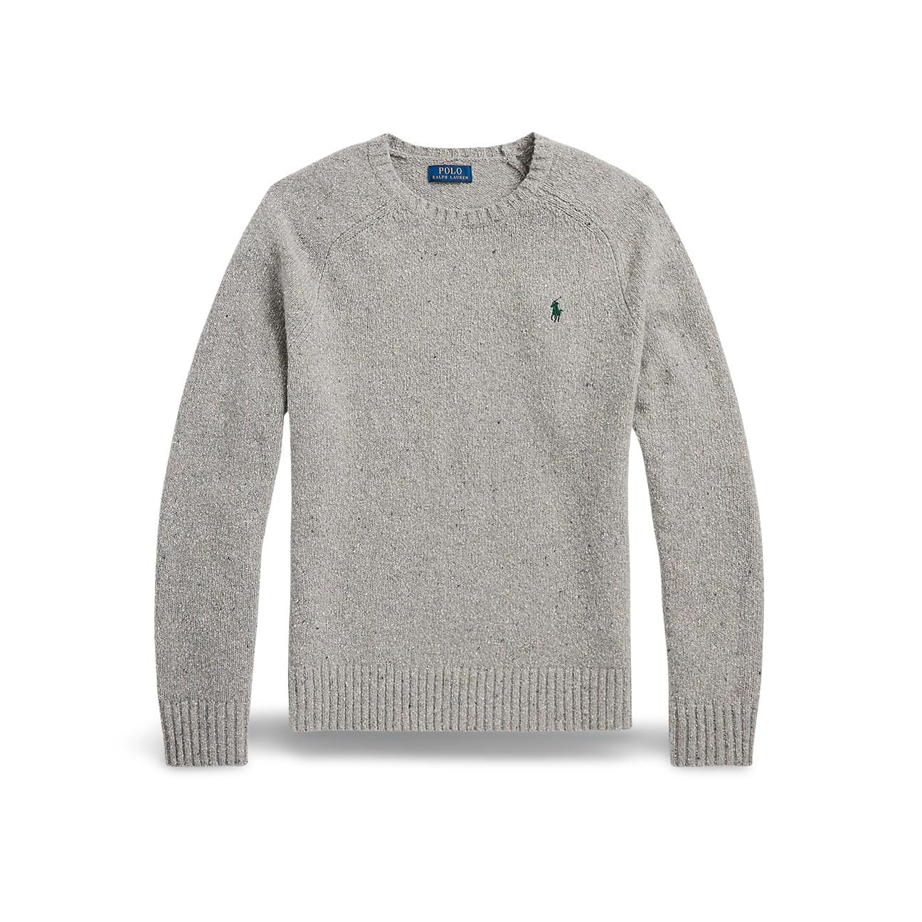 POLO RALPH LAUREN Maglia uomo girocollo Donegal Grigio