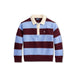 POLO RALPH LAUREN Polo rugby donna a righe Azzurro e Bordeaux