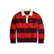 POLO RALPH LAUREN Polo rugby donna a righe Rosso e Bordeaux