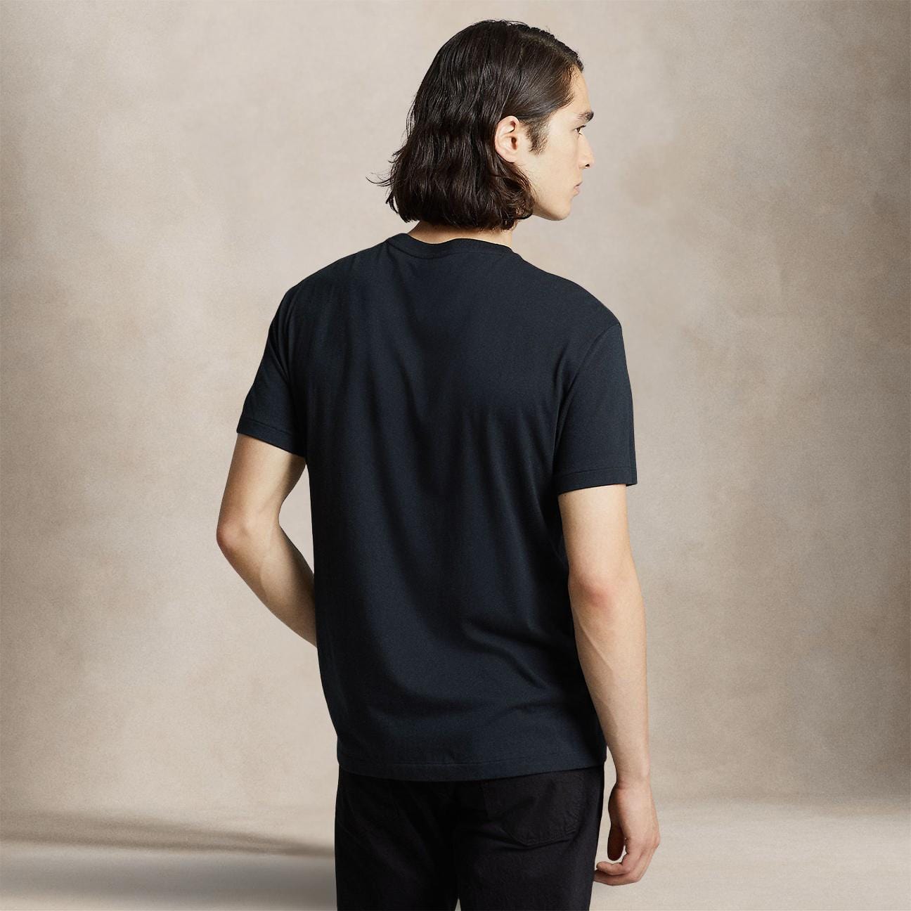 POLO RALPH LAUREN T-Shirt uomo Custom Slim-Fit Nero