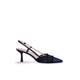 ROBERTO FESTA Slingback in pelle e tessuto Blue