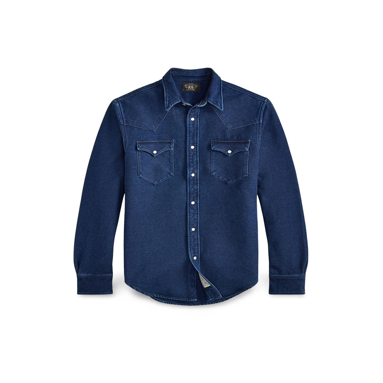 RRL Camicia uomo Buffalo in cotone pesante Indigo