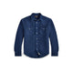 RRL Camicia uomo Buffalo in cotone pesante Indigo