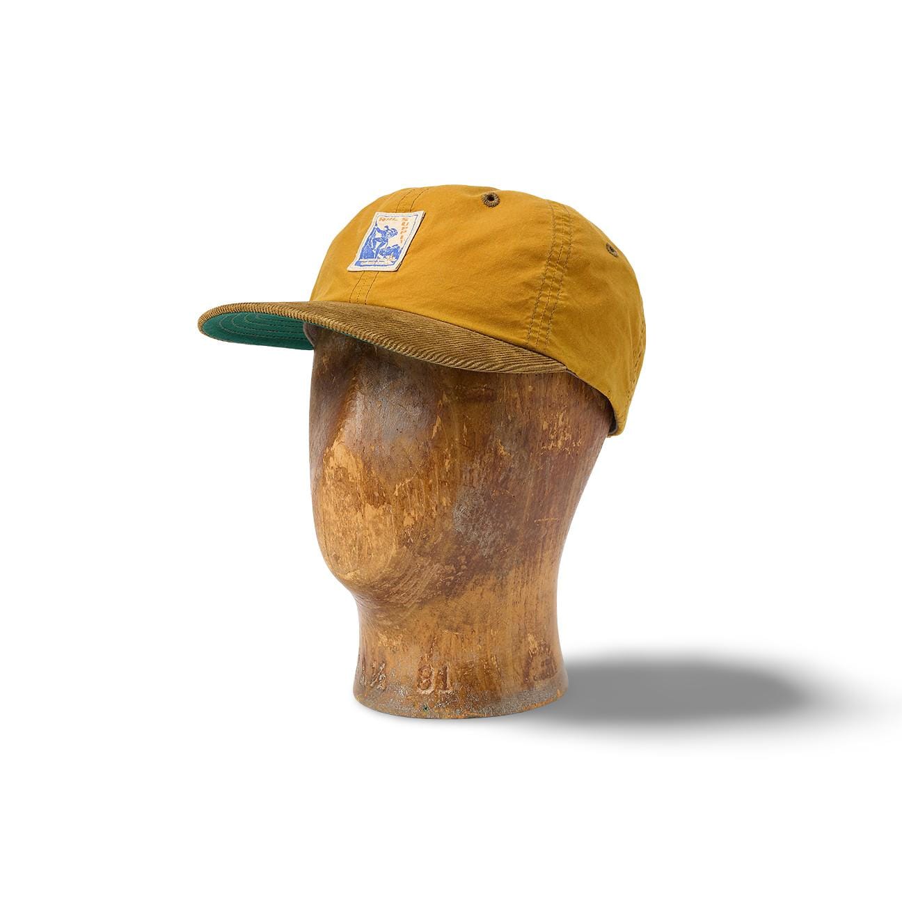RRL Cappellino cerato con visiera in velluto Ocra