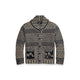 RRL Cardigan sciallato in misto cotone Blue Bianco