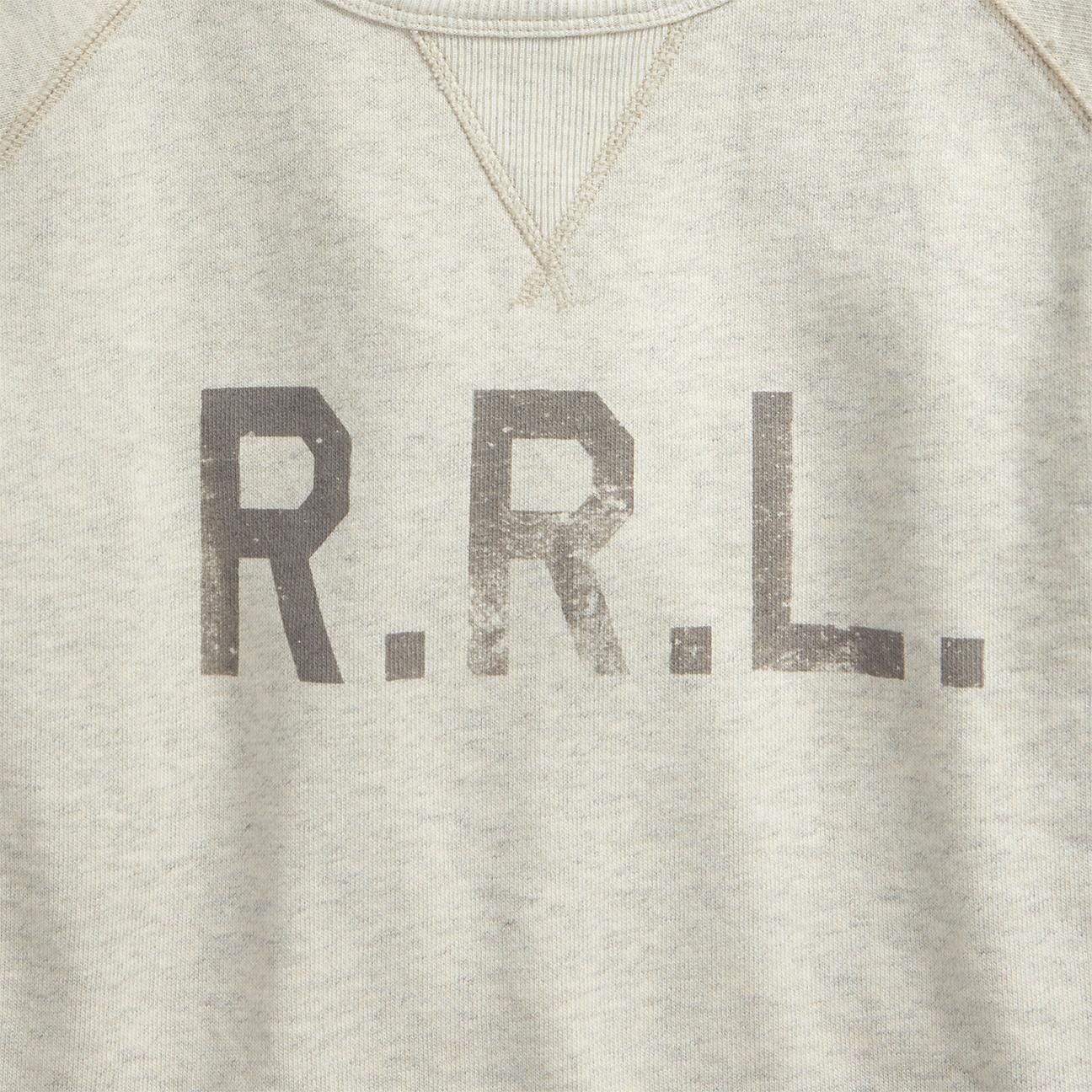 RRL Felpa uomo in cotone con logo Avena Melange