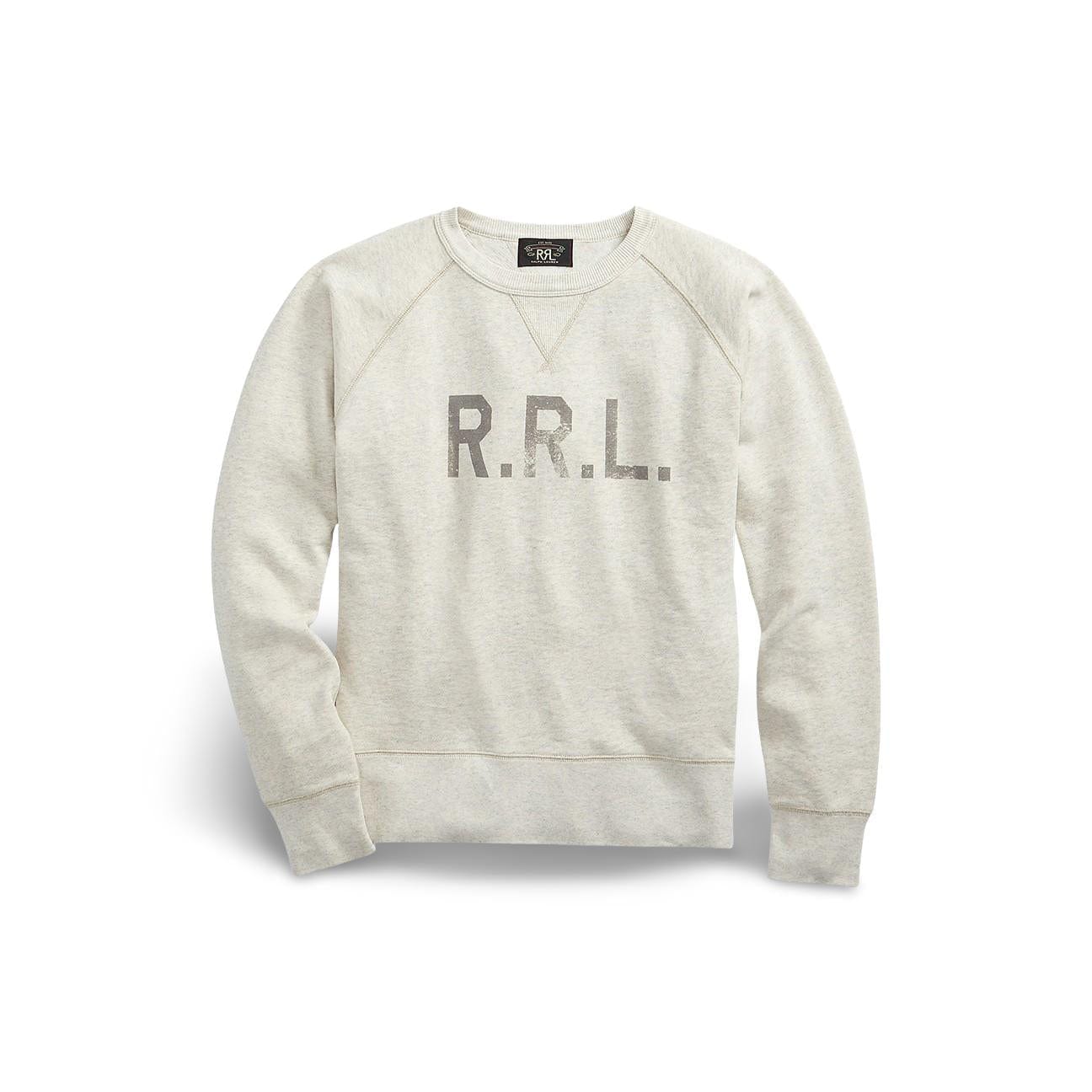RRL Felpa uomo in cotone con logo Avena Melange