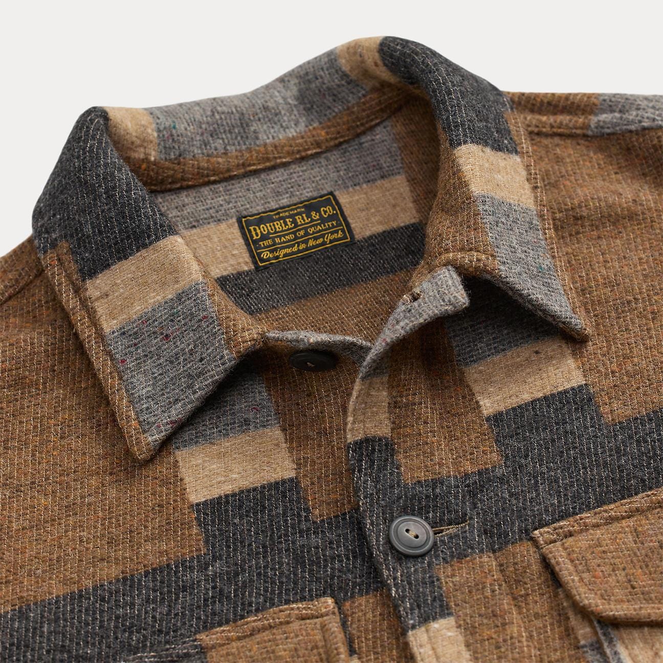 RRL Giacca uomo a camicia in misto lana Ashford