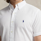 POLO RALPH LAUREN Camicia Custom Slim-Fit in seersucker Bianco