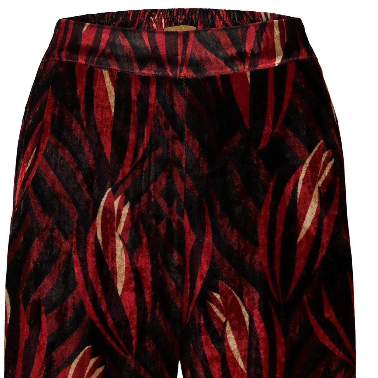 SIYU Pantalone donna in velluto stampato Rubino