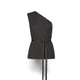 SIYU Top monospalla in lurex Argento