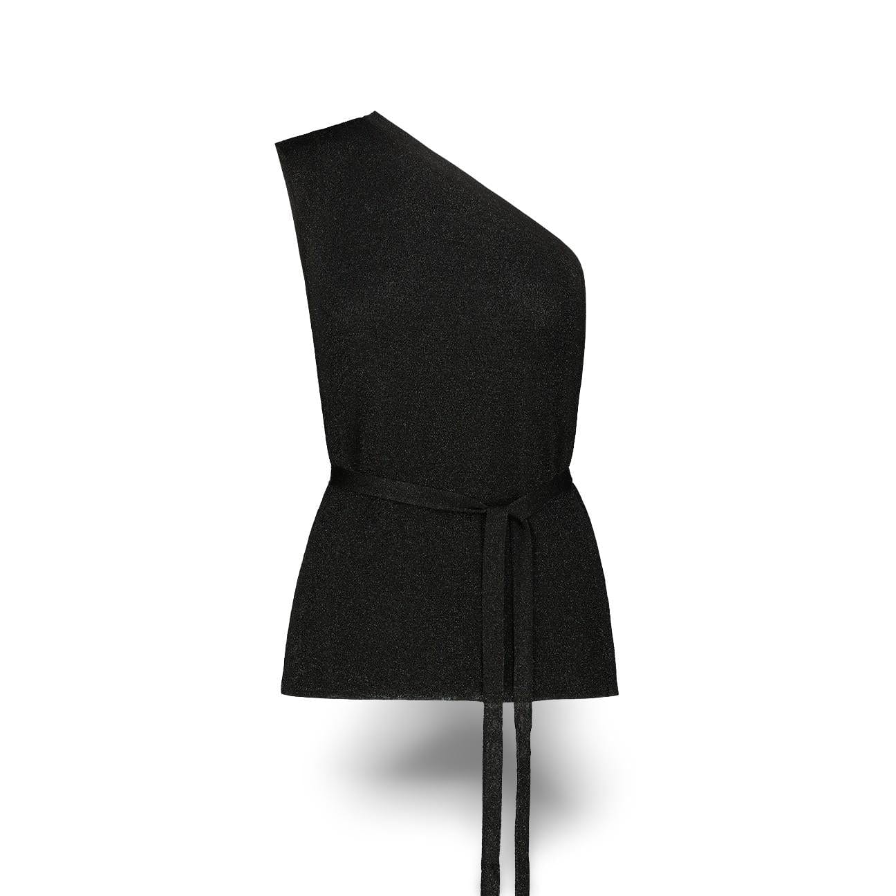 SIYU Top monospalla in lurex Nero
