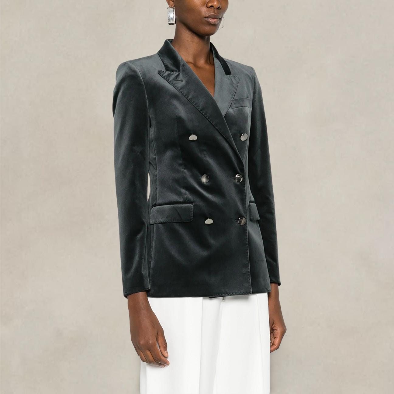 TAGLIATORE Blazer donna in velluto Grigio