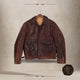 THE VINTAGE GOODS COMPANY Giubbtto Aero Leather Flight Jacket - Giubbotto in Pelle Horsehide Stile Militare Anni '40