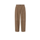 VIA MASINI 80 Pantalone donna in pelle scamosciata Oliva