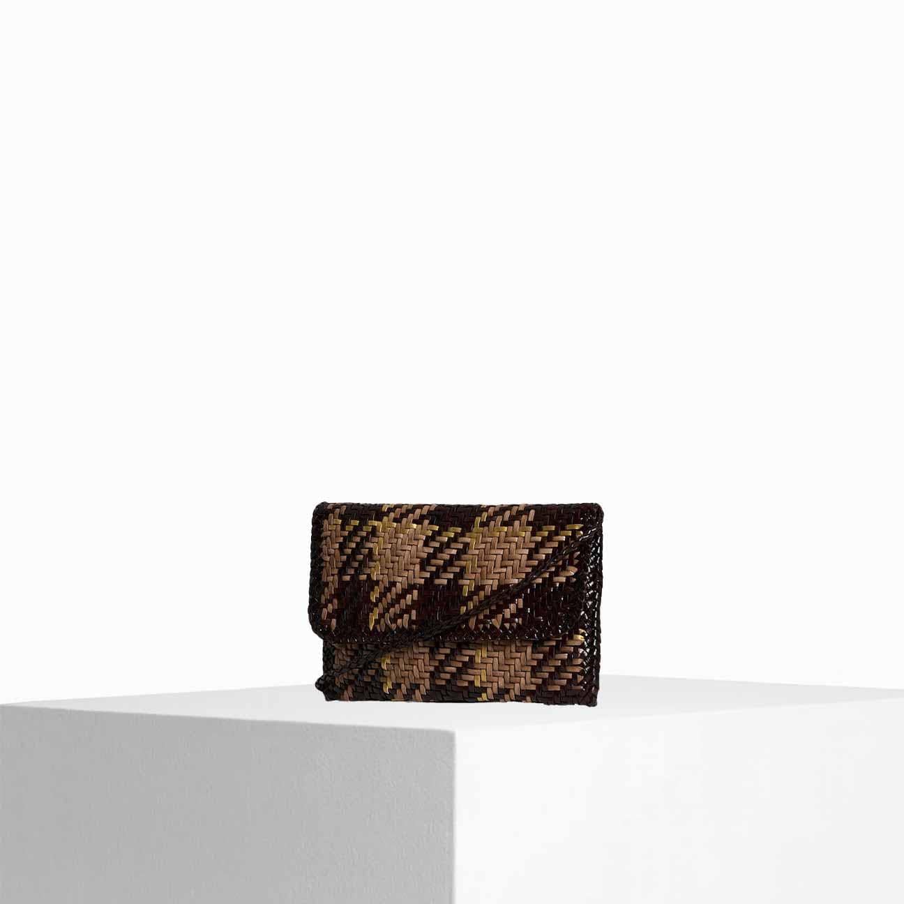VIPERA Borsa Bansky Madras Taupe Chocolate Gold
