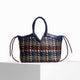 VIPERA Borsa Crudelia Madras Dark Blue e Barolo