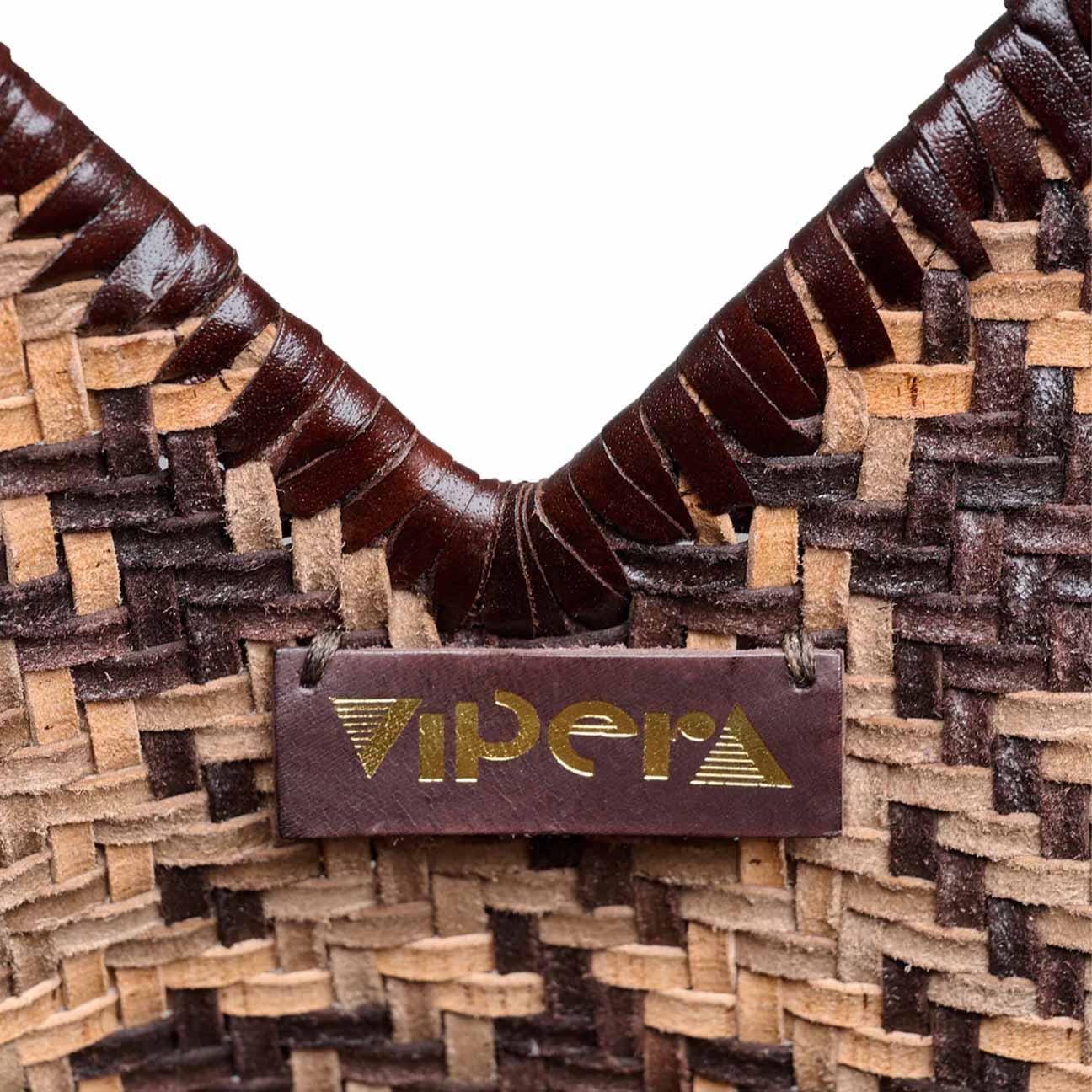 VIPERA Borsa Monet Madras Taupe Chocolate