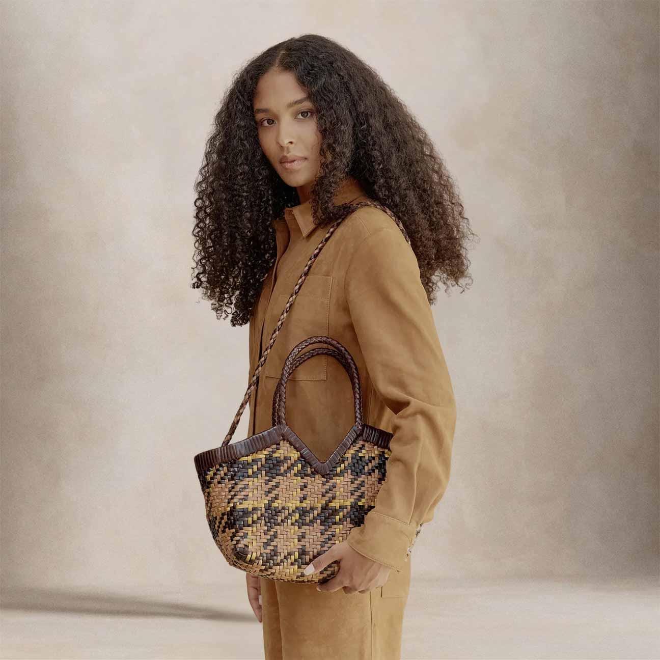 VIPERA Borsa Monet Madras Taupe Chocolate