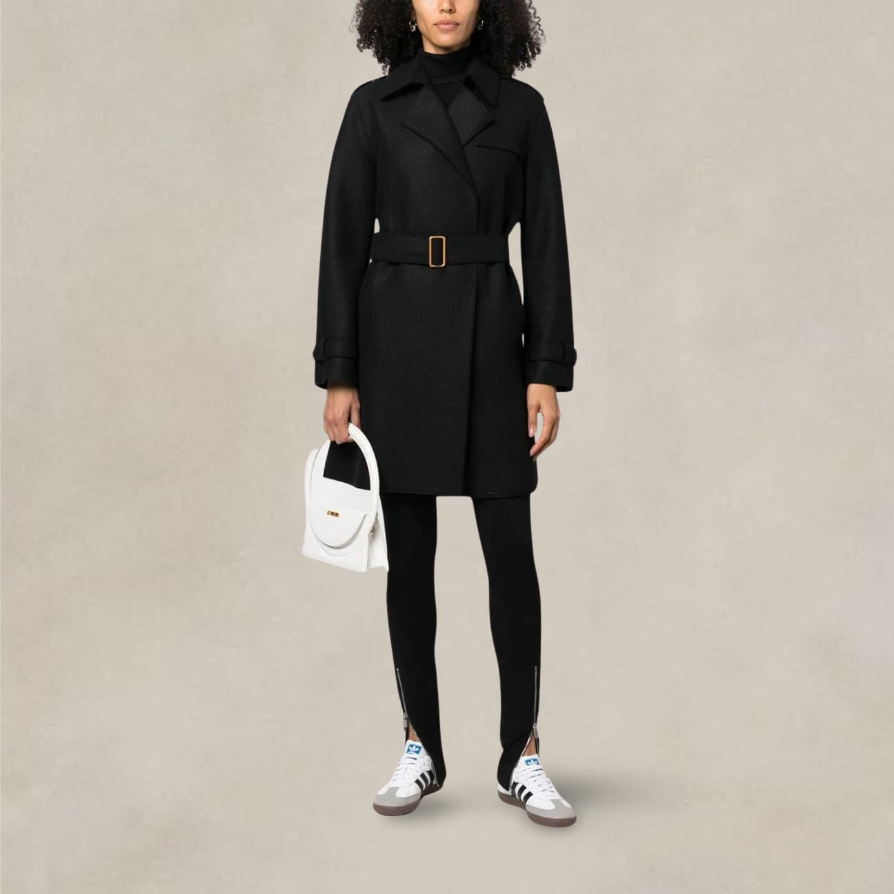 Cappotto midi doppiopetto Nero 1238 MLK 199 BLACK HARRIS WHARF LONDON 