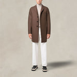 Cappotto monopetto Teddy Brown C9101 MLK 458 TEDDY B HARRIS WHARF LONDON 
