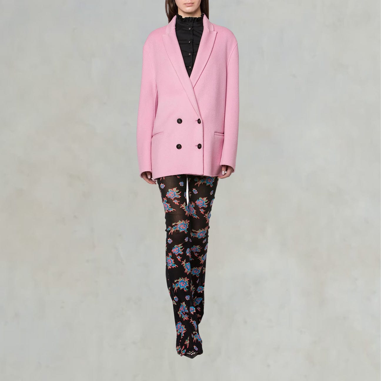 Giacca oversize in lana double 0610 5759 A0222 ROSA PHILOSOPHY 