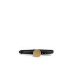 Cintura in pelle con fibbia tonda Nero 30047175 555 NERO PHILOSOPHY 