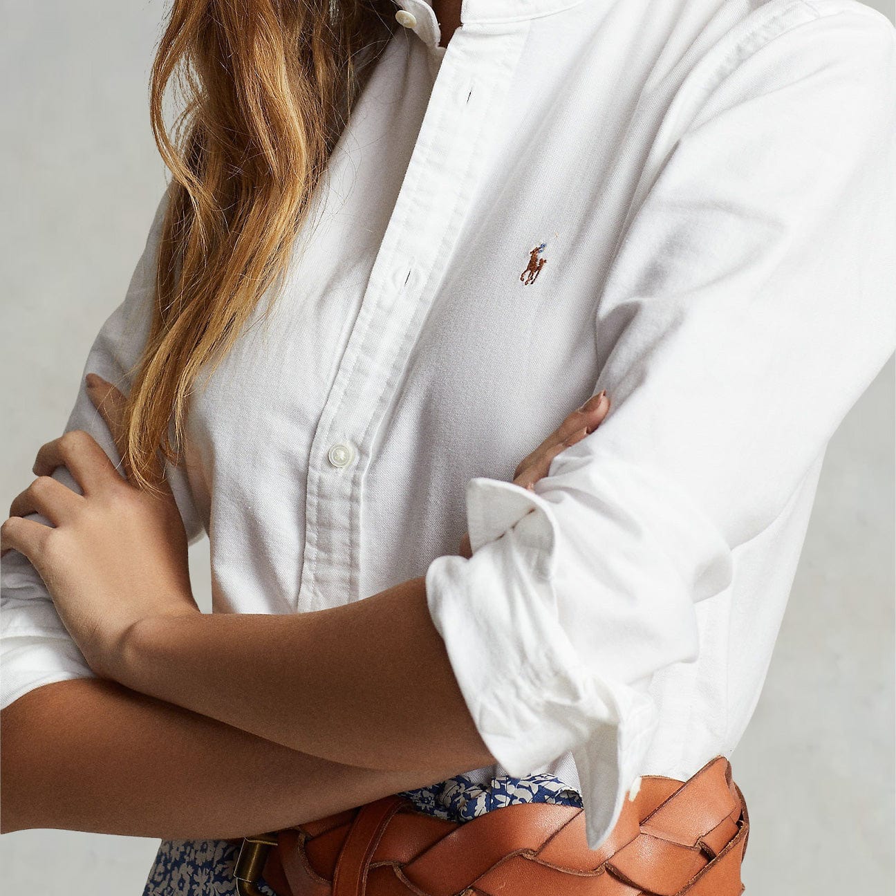 Camicia classica in oxford Bianco<BR/> 211891377 003 WHITE POLO RALPH LAUREN 