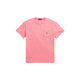 T-Shirt con taschino Rosa<BR/> 7108357560 015 DESERT ROSE POLO RALPH LAUREN 