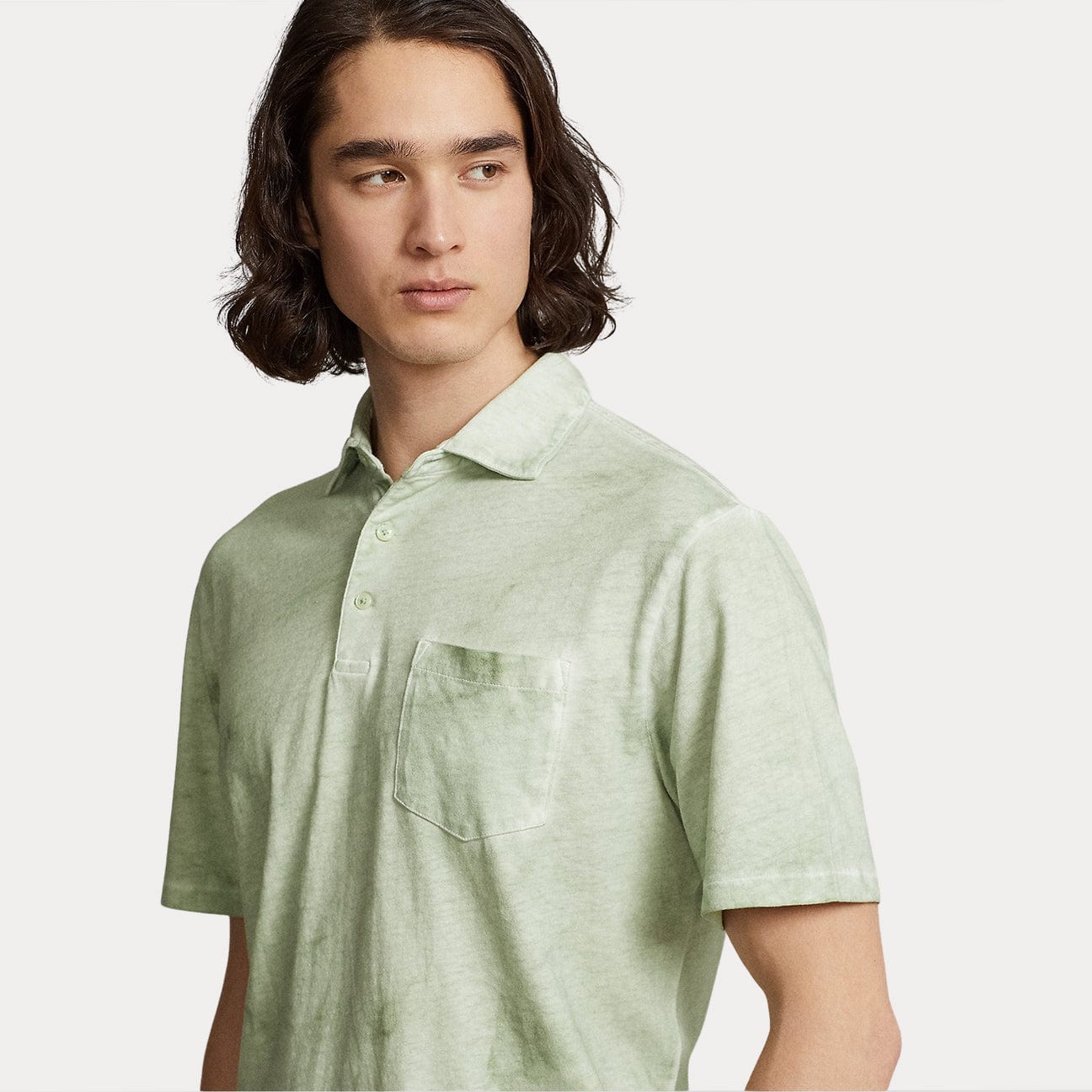 Polo uomo con taschino Menta<BR/> 710860392 002 MINT POLO RALPH LAUREN 