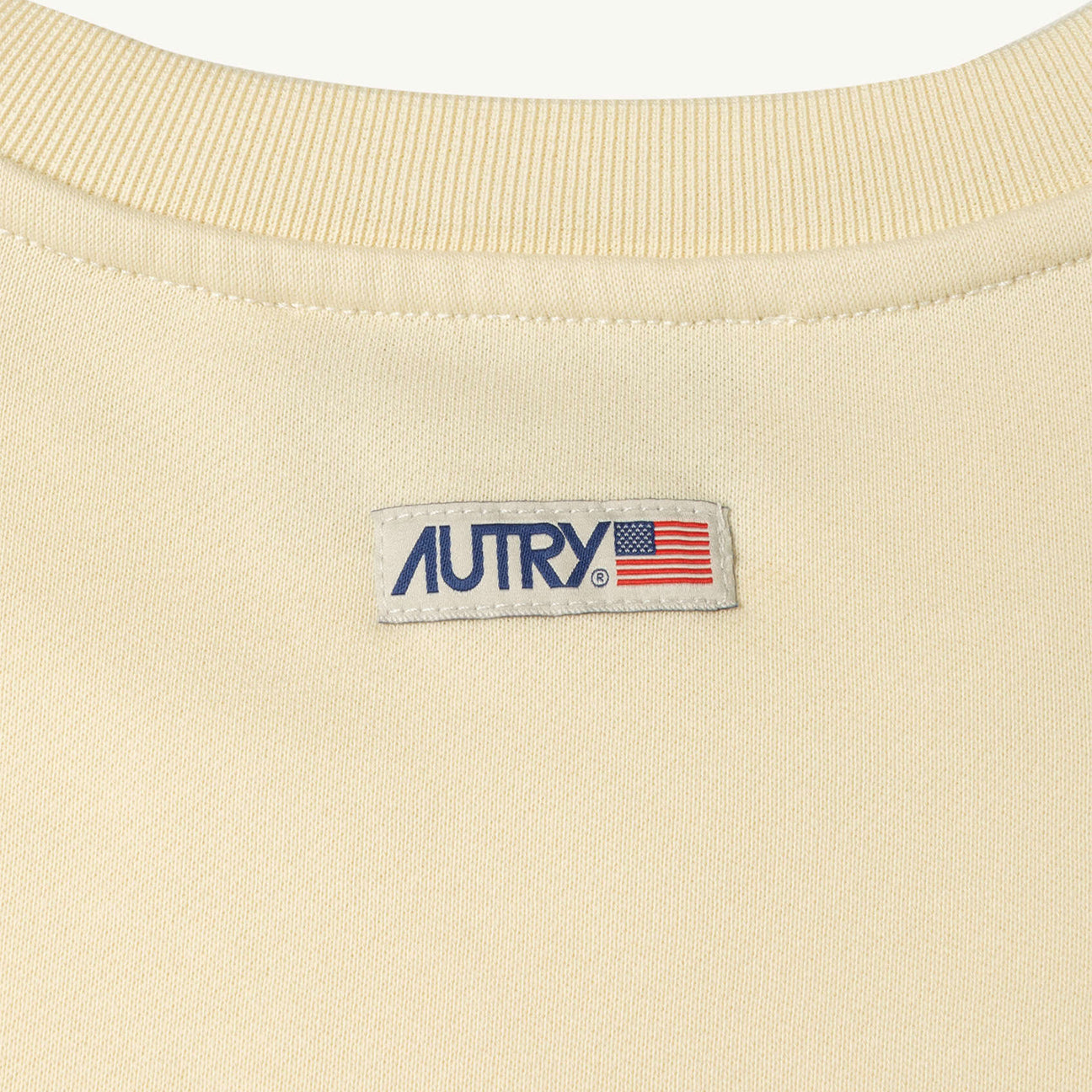 Felpa uomo girocollo Avorio A200SWPM 01JS BIANCO AUTRY 