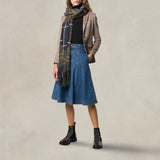 Sciarpa in bouclè tartan Verde LSC0130 TN11 BARBOUR 