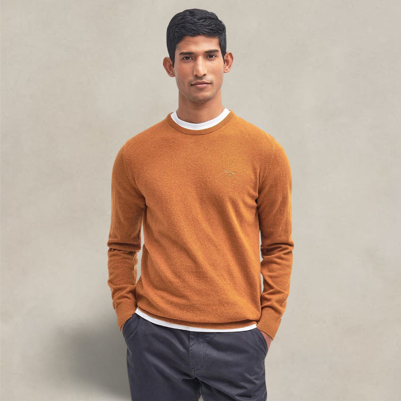 Maglia uomo girocollo Copper MKN0844 OR33 COPPER BARBOUR 