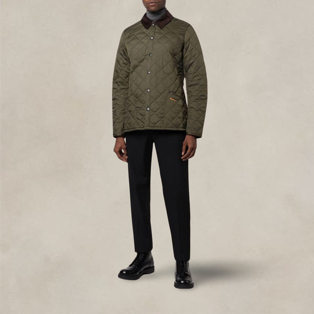 Giacca uomo trapuntata Liddesdale Olive MQU0240 OL71 OLIVE BARBOUR 