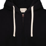 Felpa uomo con zip e cappuccio Nero BLKM4004 PRINCENTON BLACK BL'KER 