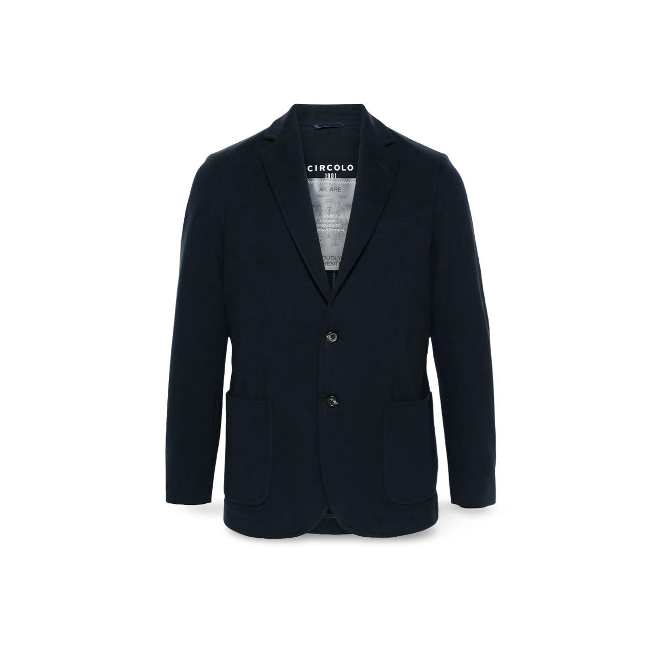 Giacca monopetto in jersey Blue CN4440 851 BLUE CIRCOLO1901 